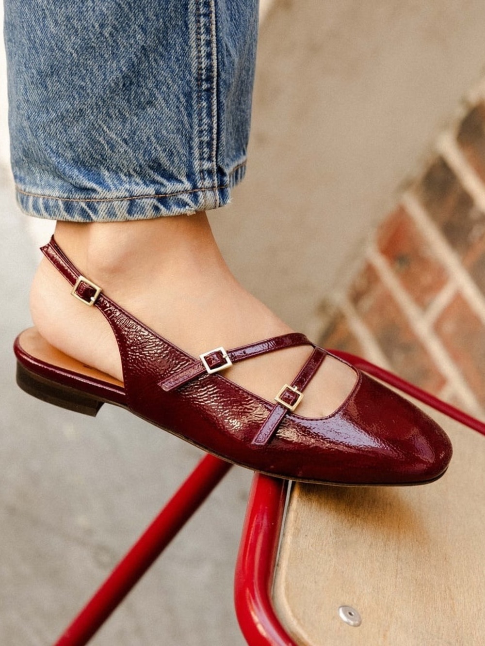 Red ballet flats